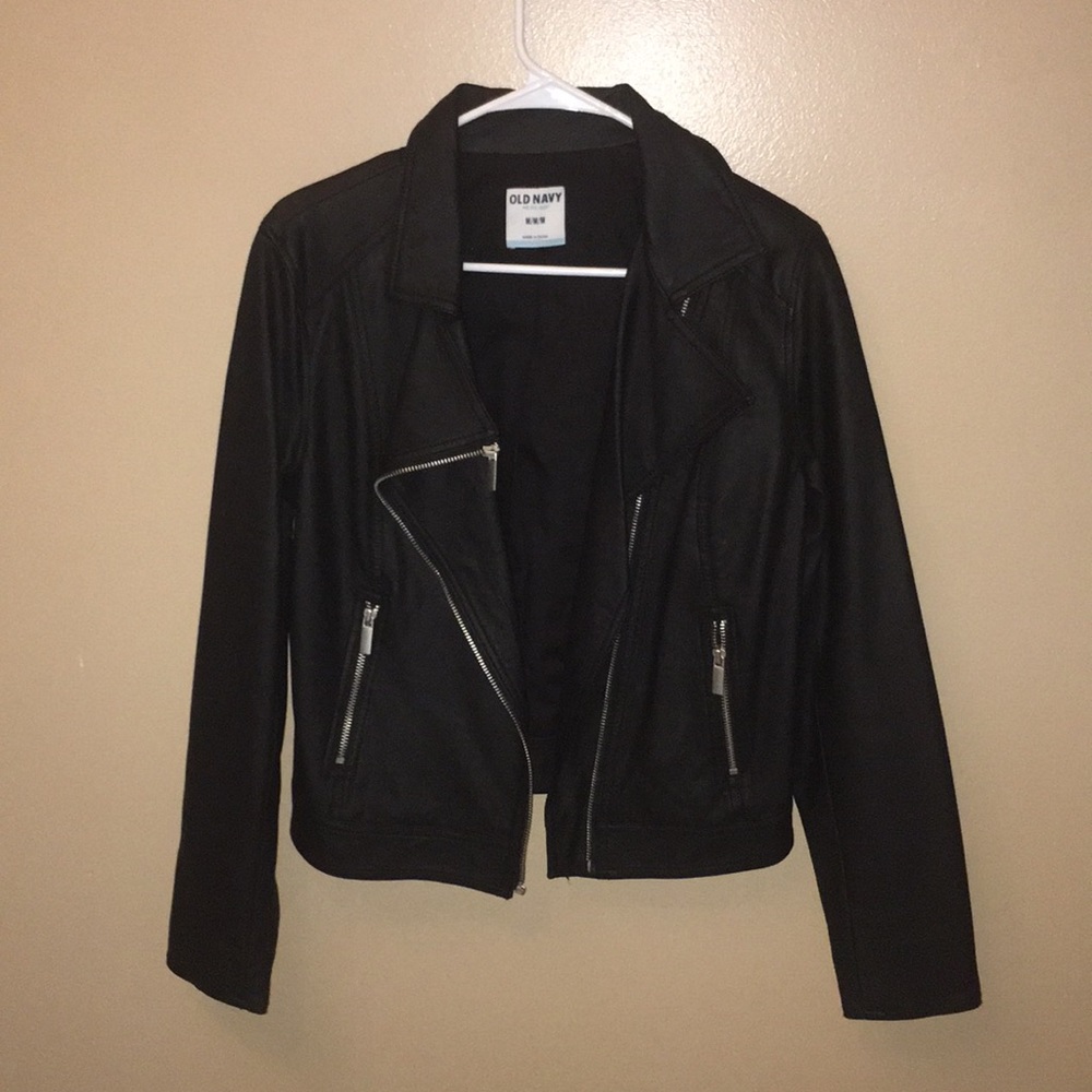 Old Navy Black Faux Leather Jacket